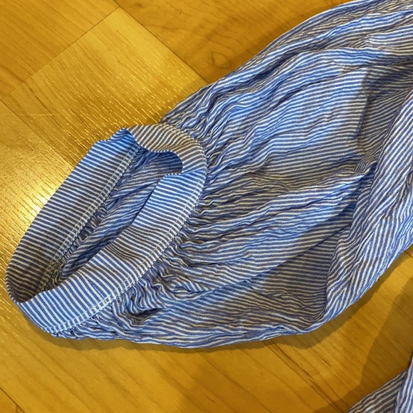 Loft XS blue and white striped blouse - Picture 5 of 7